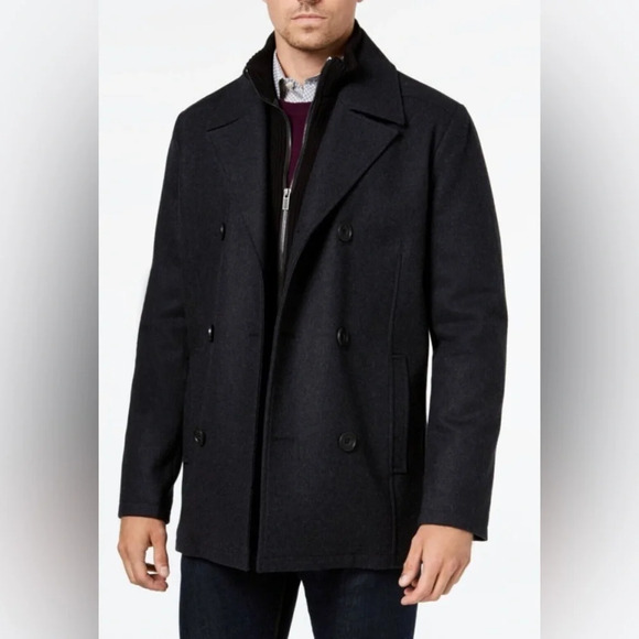 Kenneth Cole double breasted wool blend jacket Sz S - Picture 2 of 13